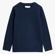 Next Blue Textured Long Sleeve T Shirt boys