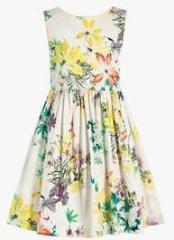 Next Ecru Floral Prom Dress girls