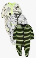 Next Fluro Dinosaur Sleepsuits Three Pack boys