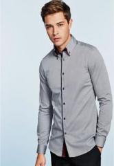 Next Grey Double Collar Shirt men