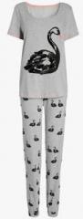 Next Grey Swan Print Pyjamas women