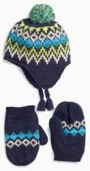 Next Inca Hat And Mittens Set boys