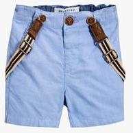 Next Light Blue Braced Oxford Shorts boys