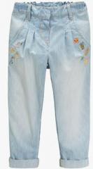 Next Light Blue Embroidered Trousers girls