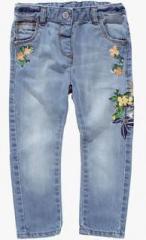 Next Mid Blue Floral Embellished Jeans girls