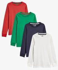 Next Multi Plain Long Sleeve T Shirts Four Pack boys