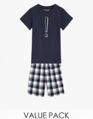 Next Multicoloured Checked Woven Pyjamas Two Pack boys