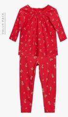 Next Multicoloured Ditsy Legging Pyjamas Two Pack girls