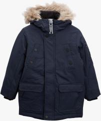 Next Navy Blue Solid Jacket boys