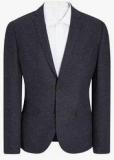 Next Navy Blue Textured Blazer Men