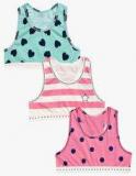 Next Navy/Pink Bright Crop Tops Three Pack Girls