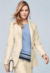 Next Neutral Linen Blend Herringbone Jacket women