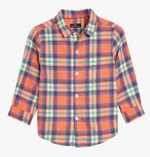 Next Orange Check Shirt boys