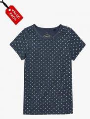 Next Pack Of 2 Navy Blue /White Short Sleeve Tops girls