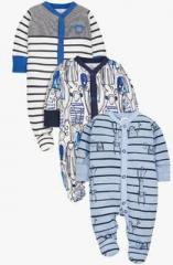 Next Pack Of 3 Monkey Sleepsuits boys