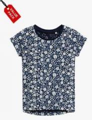 Next Pack Of 3 Navy Blue /White Tops girls