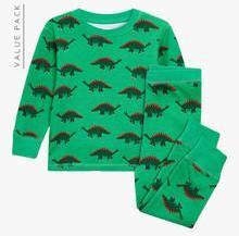 Next Pack Of Three Multicoloured Dinosaur/Shark Snuggle Fit Pyjamas Set boys