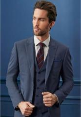 Next Pale Blue Signature Sharkskin Waistcoat men