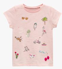 Next Pink Embellished T Shirt girls