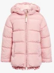 Next Pink Frill Hem Padded Jacket girls