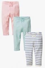 Next Stripe/Pink/Green Leggings Three Pack girls