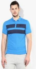 Nike As Adv Df Cool Blue Striped Polo T Shirt men