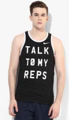 Nike As Dfct Talk To My Reps Black Round Neck Vest men