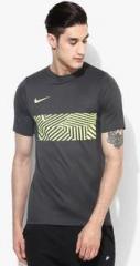 Nike As Dry Ss Acdmy Gx Dark Grey Round Neck T Shirt men