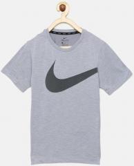 Nike Grey Printed Round Neck T Shirt boys