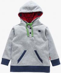 Nino Bambino Grey Solid Winter Jacket boys