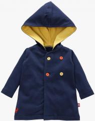 Nino Bambino Navy Blue Solid Winter Jacket boys