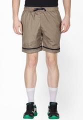 Nu9 Solid Khaki Shorts men