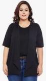 Nubella Black Solid Shrug women