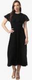 Nun Black Solid Maxi Dress women