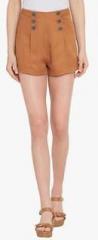 Nun Brown Solid Shorts women