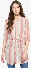 One Femme Multicoloured Striped Tunic women