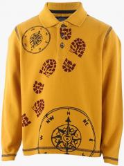 One Friday Mustard Printed Polo T Shirt boys