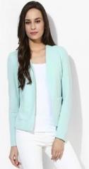 Only Aqua Blue Solid Summer Jacket women