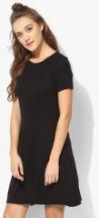 Only Black Coloured Solid Shift Dress women