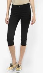 Only Black Solid Capri women