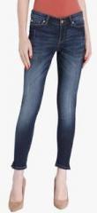 Only Blue Mid Rise Regular Jeans women