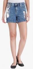 Only Blue Printed Shorts women