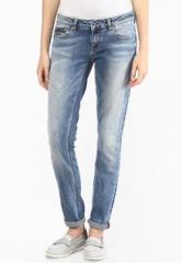 Only Blue Solid Jeans women