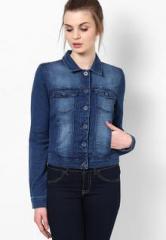 Only Blue Solid Summer Jacket women