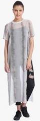 Only Grey Colored Printed Maxi Dress women