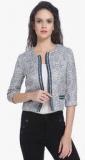 Only Grey Melange Solid Summer Jacket women