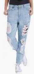 Only Light Blue Mid Rise Slim Jeans women