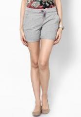 Only Light Grey Melange Shorts women