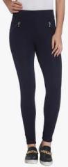 Only Navy Blue Solid Jeggings women