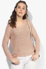 Only Peach Solid Sweater women